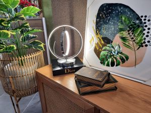 VEILLEUSE LED ROND ARGENT 
